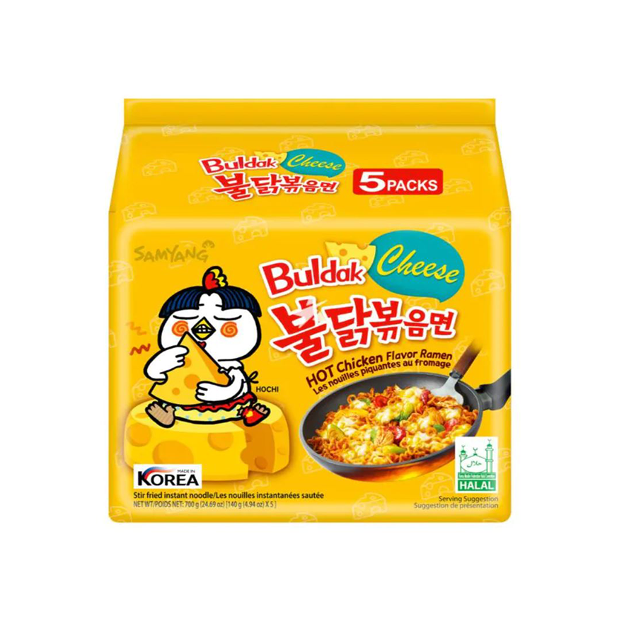 Samyang Buldak Cheese Hot Chicken Flavour Ramen 700g (5 Packets)